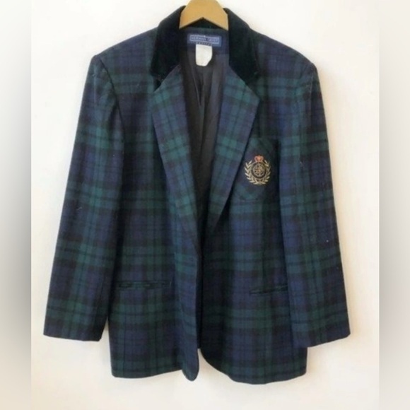 herman geist Jackets & Blazers - Vintage Herman Geist 70’s Wool Plaid Blazer